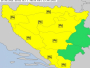 Sutra upaljen meteoalarm za veći dio BiH