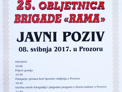 NAJAVA: Obilježavanje 25. obljetnice brigade „Rama“