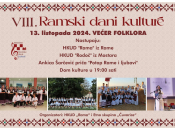 NAJAVA: Večer folklora u Prozoru - VIII. Ramski dani kulture