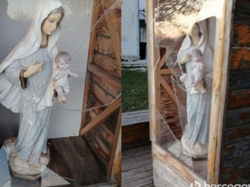 Novi incident kod Stoca: Slomljeno staklo na Gospinu kipu