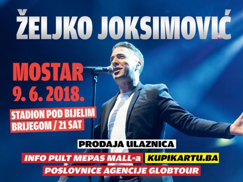 Fanovi iz cijele regije dolaze na koncert Željka Joksimovića u Mostaru