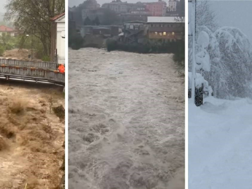 Bujice u Italiji, mećava u Alpama