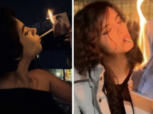 Iranke pale cigarete slikama vrhovnog vođe