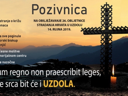 NAJAVA: Obilježavanje 26. obljetnice stradanja Hrvata u Uzdolu