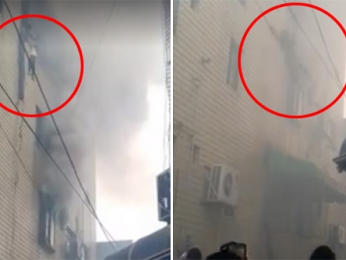 VIDEO: Izbacila troje djece kroz prozor, a onda i sama iskočila