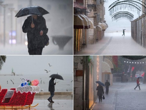 FOTO| Split ovakav kišni kaos ne pamti još od 1975. godine, vrlo rijetka pojava i na Mosoru!