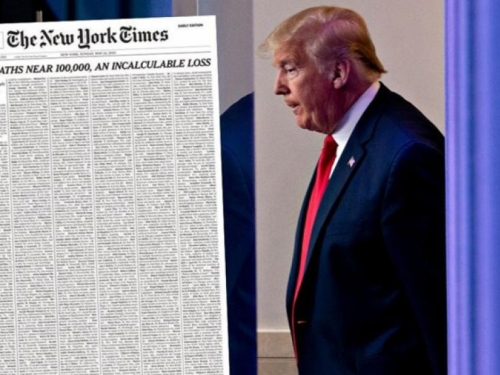 New York Times ispunio naslovnicu imenima umrlih od koronavirusa