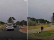 Video: Vozila kružnim tokom i nesretni pas joj ispao kroz prozor. ‘Gdje joj je bila pamet!‘