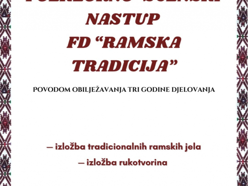 FD 'Ramska tradicija' organizira koncert povodom treće godišnjice djelovanja
