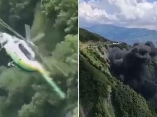 Snimljen pad helikoptera sa spasiocima, svih osam putnika poginulo