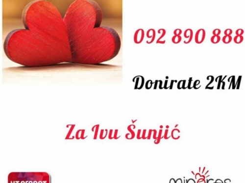 Pozivom na 092 890 888 donirate 2 KM za pomoć Ivi Šunjić