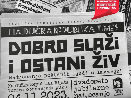 20. jubilarno natjecanje poštenih ljudi u laganju ‘Dobro slaži i ostani živ’