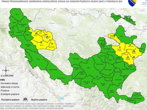 Ovo su područja u BiH kojima idućih dana prijete poplave