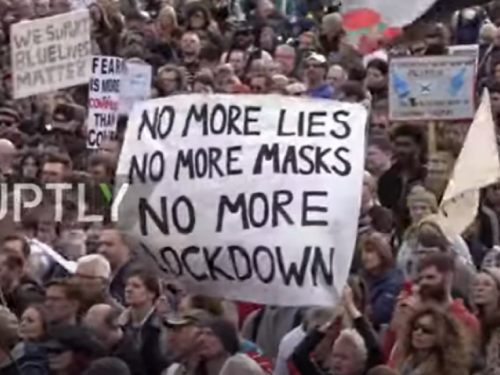 Tisuće stanovnika Londona prosvjeduje protiv karantene i socijalnog distanciranja
