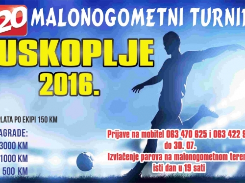 NAJAVA: 20. malonogometni turnir Uskoplje 2016.