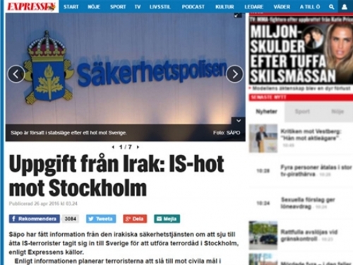 Dojava iz Iraka: Švedska na nogama zbog najavljenog napada