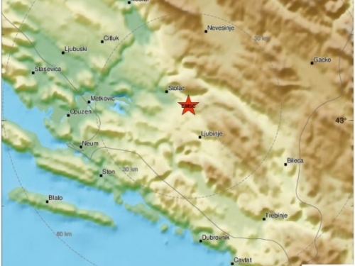 Potres jačine 3.2 stupnja zatresao Stolac