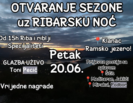 POZIV: Ribarska noć na Ramskom jezeru