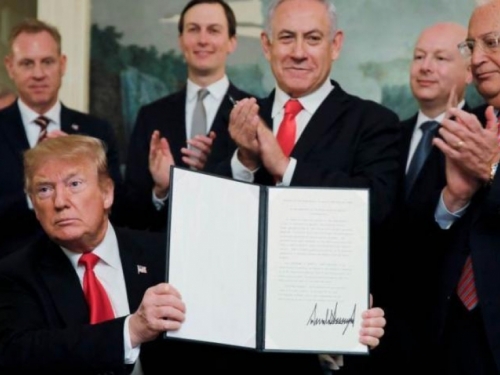 Amerika priznala suverenitet Izraela nad Golanskom visoravni