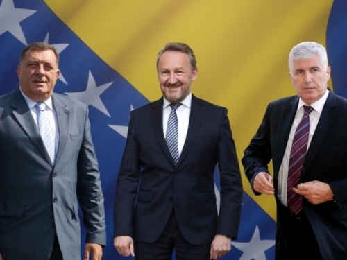Okončan sastanak Čovića, Dodika i Izetbegovića u Sarajevu, dogovoreno - ništa
