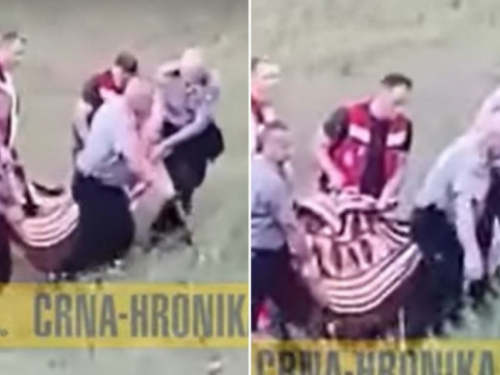 Policija iznosi razbojnika kojeg je upucala žena u kući