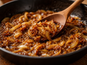 Dodajte prstohvat sode bikarbone dok pržite luk za savršeno zlatnu teksturu!