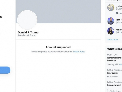 Twitter trajno suspendirao račun Donalda Trumpa