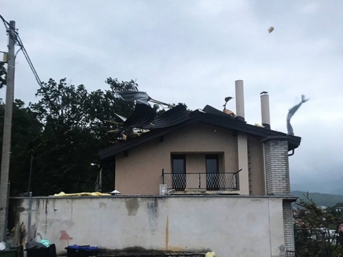 Jak vjetar rušio stabla po Zagrebu, čupao krovove
