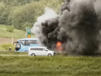 VIDEO: Na hrvatskoj autocesti se zapalio autobus iz BiH