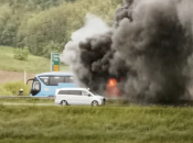 VIDEO: Na hrvatskoj autocesti se zapalio autobus iz BiH