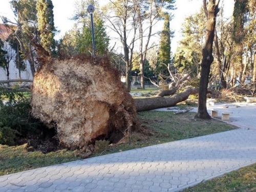 FOTO: U Hercegovini olujni vjetar ruši sve pred sobom