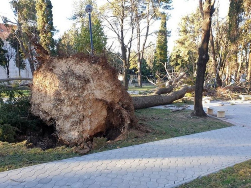 FOTO: U Hercegovini olujni vjetar ruši sve pred sobom