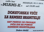 Donatorska večer za ramske branitelje