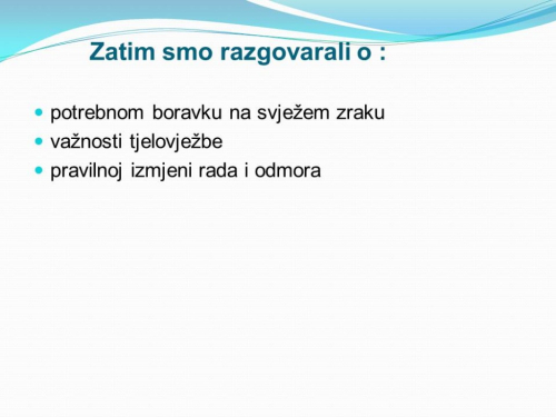 Projektna nastava: Briga o zdravlju školske djece