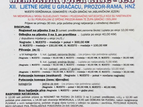 NAJAVA: Ljeto u Gračacu 2023. - Memorijal Ivica Bilić - Ićo