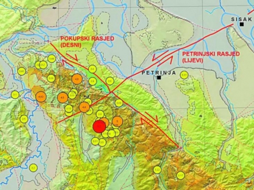 Potres pomjerio Sisak i Petrinju ka istoku