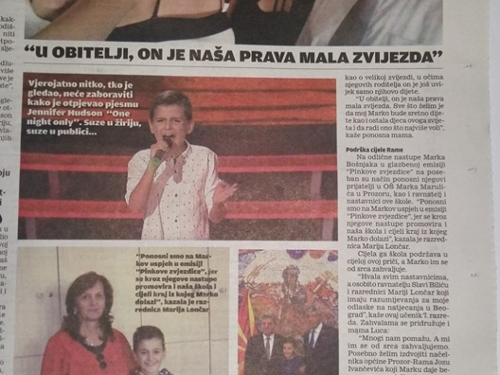 Marko Bošnjak: Moj san je zapjevati na dječjoj Euroviziji