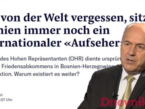 Neue Zürcher Zeitung: Visoki predstavnik u BiH kao melankolični europski konzul s početka 19. vijeka