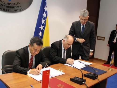 BiH potpisala sporazum sa Kinom