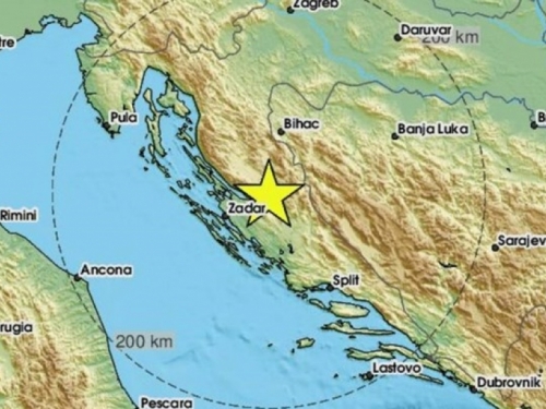 Potres magnitude 3.3 u Dalmaciji