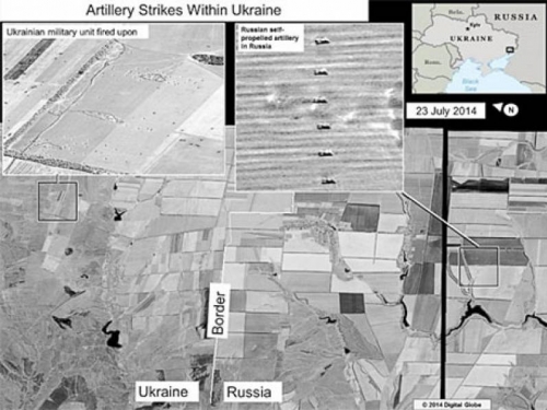 Satelitski snimci kao dokaz da Rusi topovima gađaju Ukrajinu