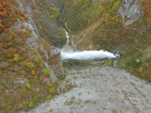 FOTO: Proba temeljnog ispusta brane HE Rama