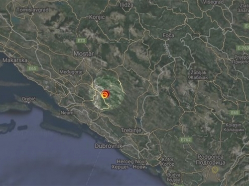 Potres jačine 3.8 po Richteru s epicentrom u blizini Stoca