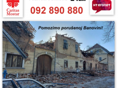 Caritas i HT Eronet za porušenu Banovinu