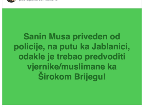 Priveden čovjek koji je najavio dolazak 1000 muslimana i klanjanje u Širokom Brijegu?
