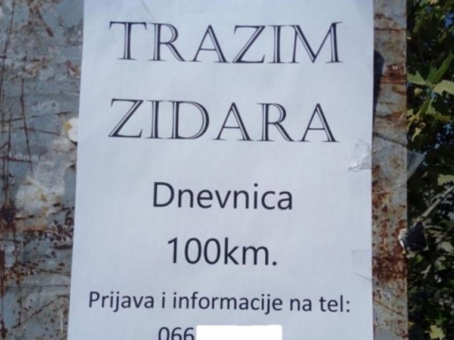 Dubrovčani po radnu snagu dolaze u Hercegovinu: Zidarima nude i 100 KM dnevno