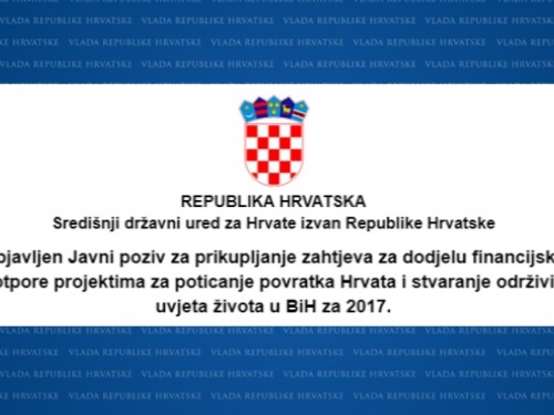 5 milijuna kuna za poticanje povratka Hrvata i stvaranje održivih uvjeta života u BiH