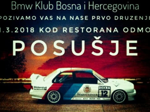 Poziv na prvo BMW druženje kluba Bosna i Hercegovina