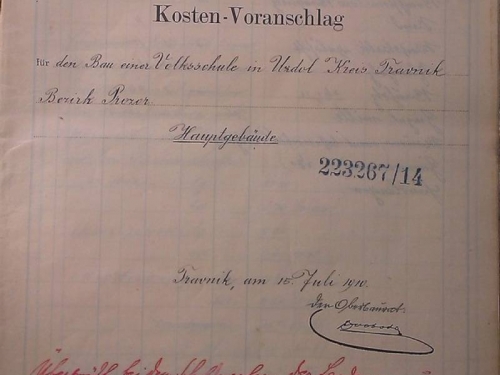 Austrougarski arhiv: Prije 100 godina počela gradnja škole na Uzdolu