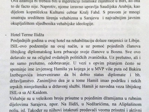 Procurile informacije o vehabijama u BiH; SIPA pere ruke